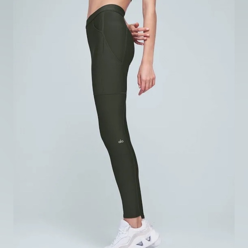 New Alo Yoga Leggings Dark Cactus Green
